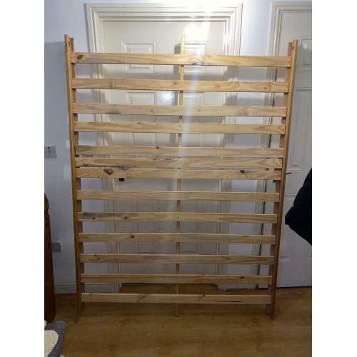Double bed frame, desk and chair