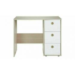 Home Camden 3 Drawer Desk - White & Acacia No914/0631 (1250)