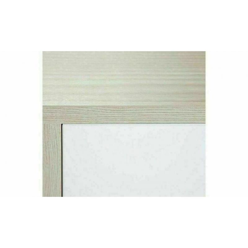 Home Camden 3 Drawer Desk - White & Acacia No914/0631 (1250)