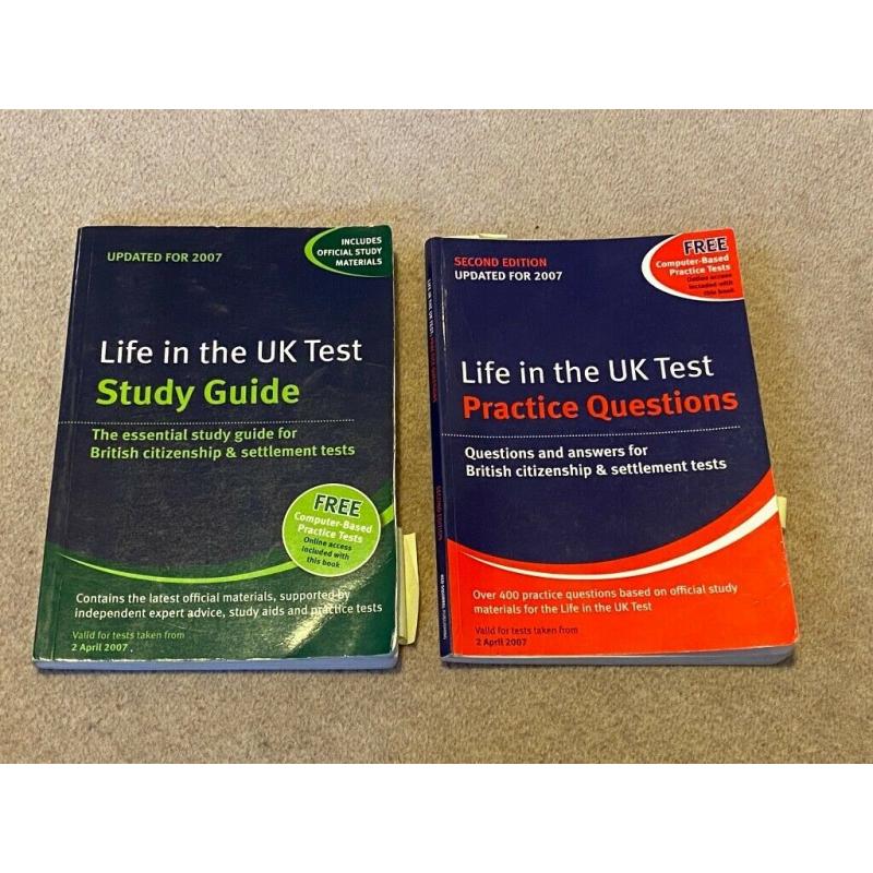 Used Life in the UK, the Official Study Guide book and Practice Questions book, 2007, Free