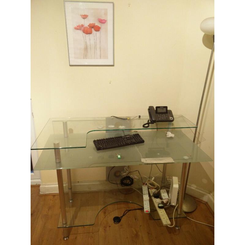 Glass desk
