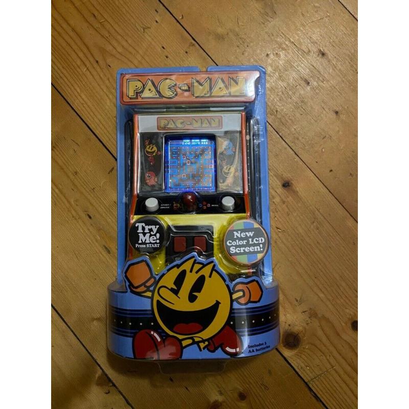 PAC MAN MINI ARCADE GAME COLOUR SCREEN BRAND NEW SEALED IN PACK
