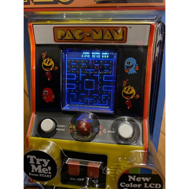 PAC MAN MINI ARCADE GAME COLOUR SCREEN BRAND NEW SEALED IN PACK