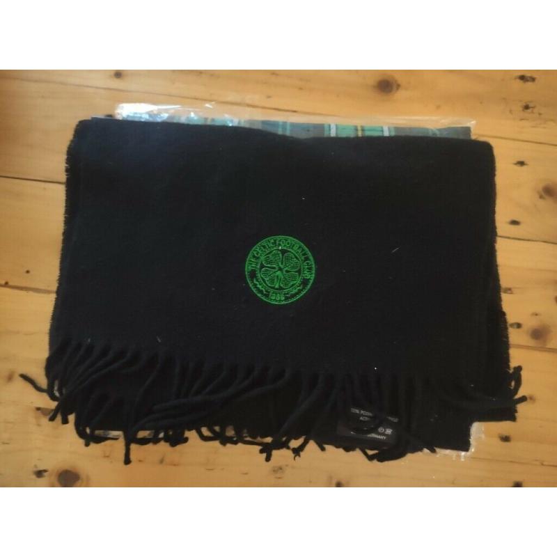 Celtic Scarf - Black Embroidered Badge
