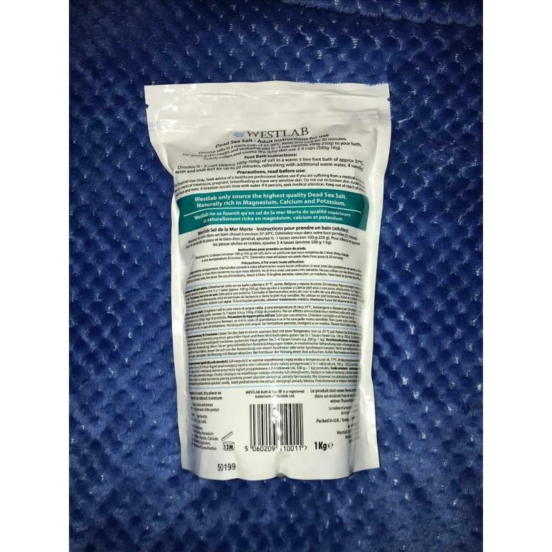 Westlab Soothing Dead Sea Salts - 1kg Bag - New