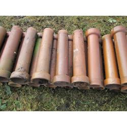 Straight clay drainage pipe