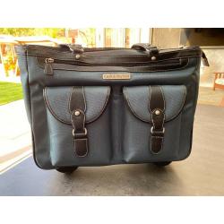 Clark & Mayfield Marquam Rolling Laptop Bag / Laptop Case / Tote in Blue