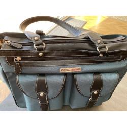 Clark & Mayfield Marquam Rolling Laptop Bag / Laptop Case / Tote in Blue