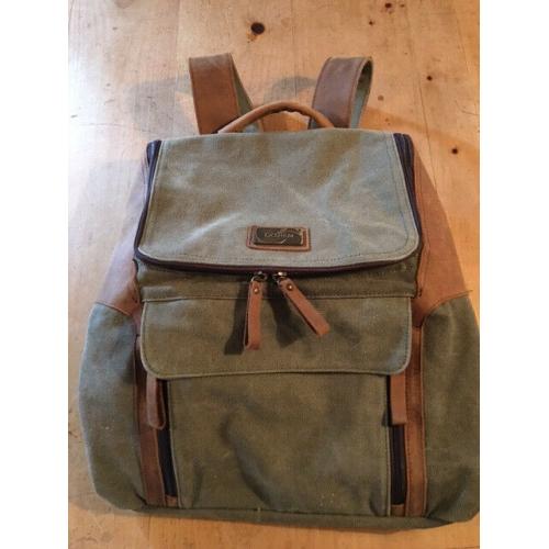 Canvas and Leather Backpack