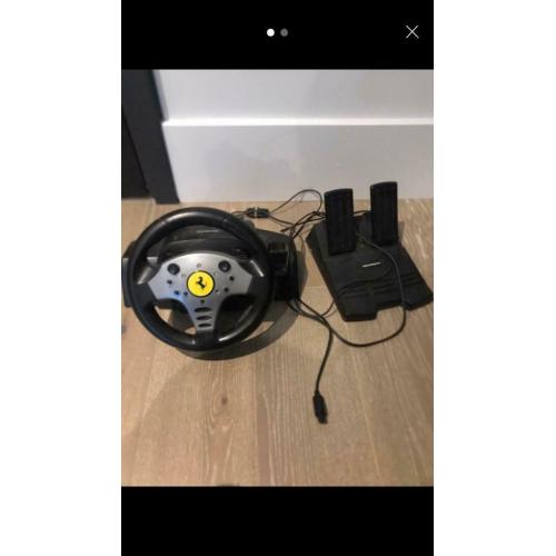 Dreamcast thrustmaster steering wheel and pedals with connector lead