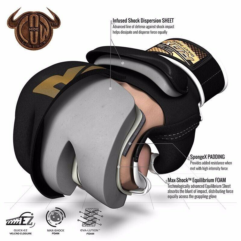 RDX T2 Leather MMA Gloves