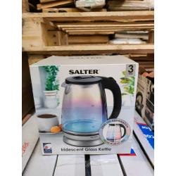 Salters iridescent dual LED illumination glass kettle