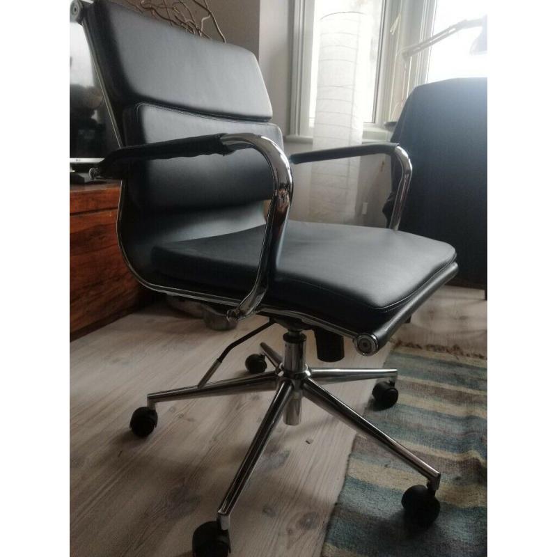 Staples Bernice Task Chair, With Arms, Bonded Leather, Grey