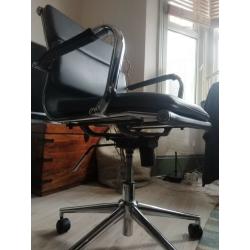 Staples Bernice Task Chair, With Arms, Bonded Leather, Grey