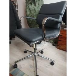 Staples Bernice Task Chair, With Arms, Bonded Leather, Grey