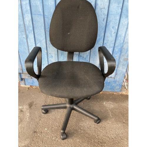 Used Charcoal High Back Operators Chair with Arms.