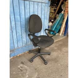 Used Charcoal High Back Operators Chair with Arms.