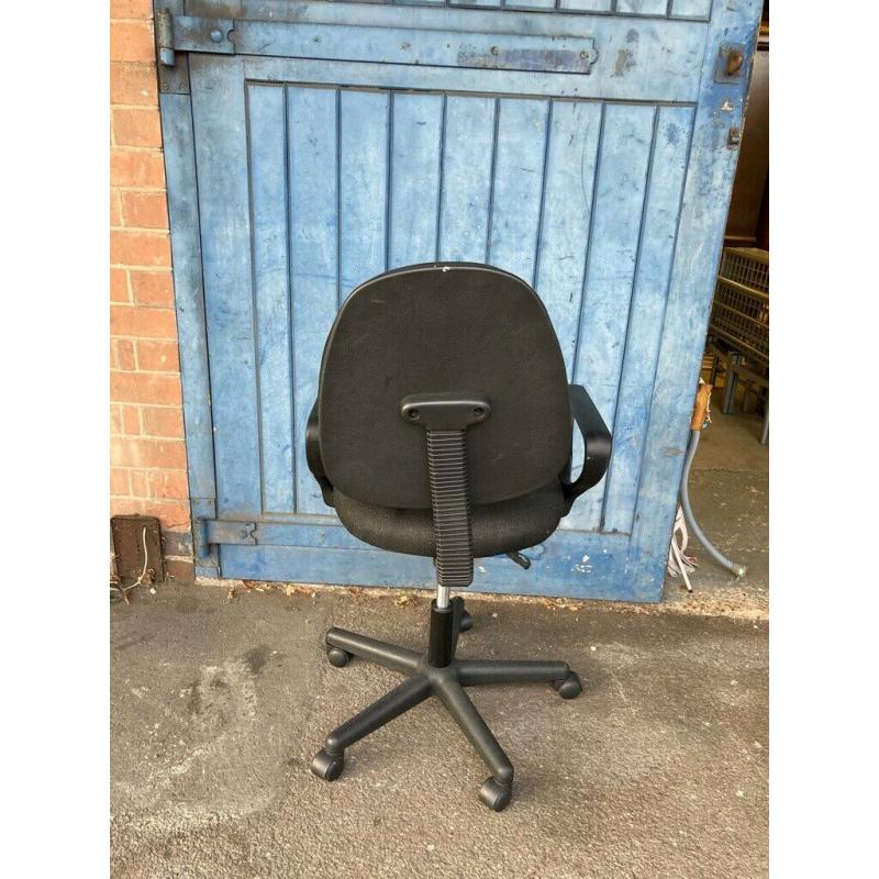 Used Charcoal High Back Operators Chair with Arms.