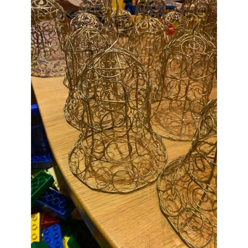 20 large gold wire Christmas Tree decorations