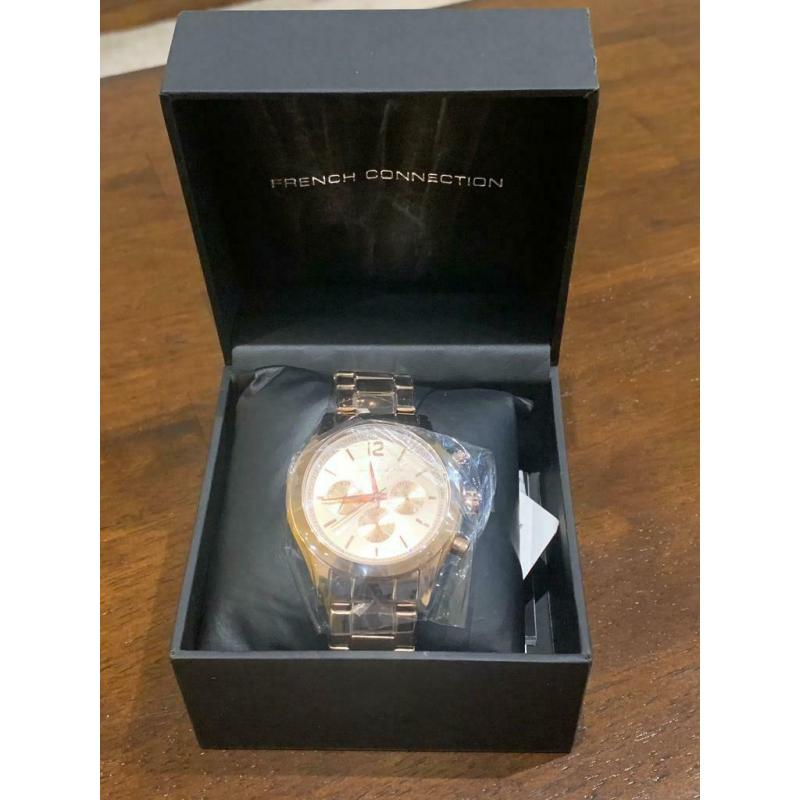 French Connection Ladies' Rose Gold Colour Multidial Watch