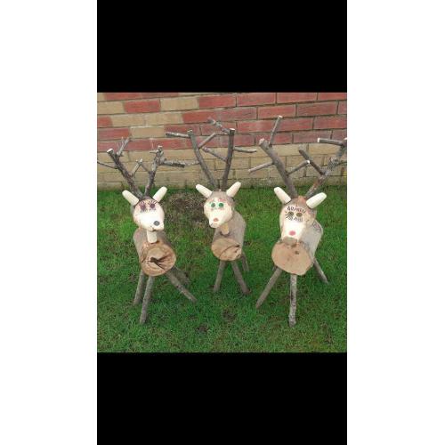 Hand made reindeers