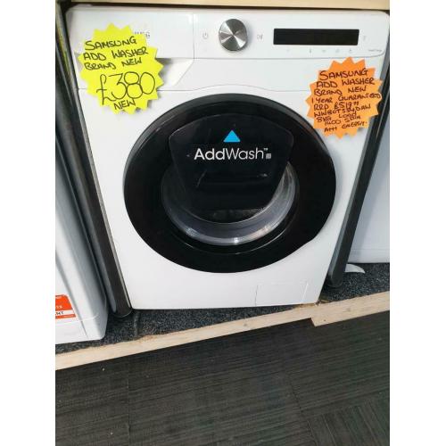 New white Samsung 8kg load 1400 spin washing machine