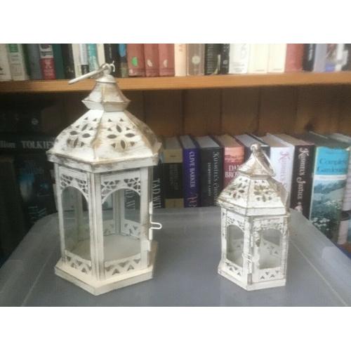 Two festive lanterns