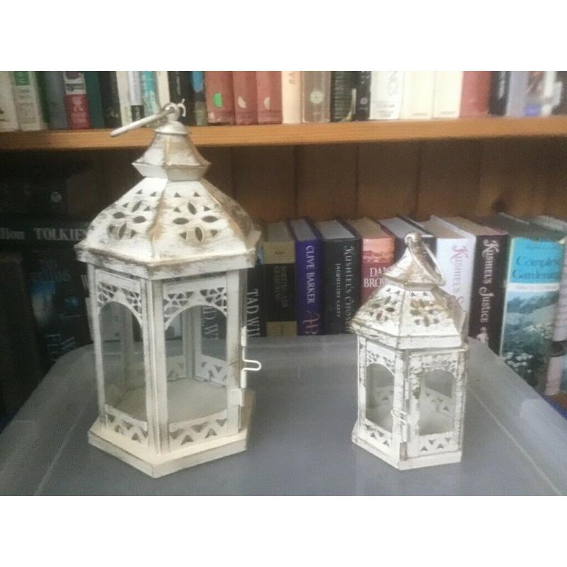 Two festive lanterns