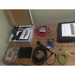 Amp sound system Mike job lot