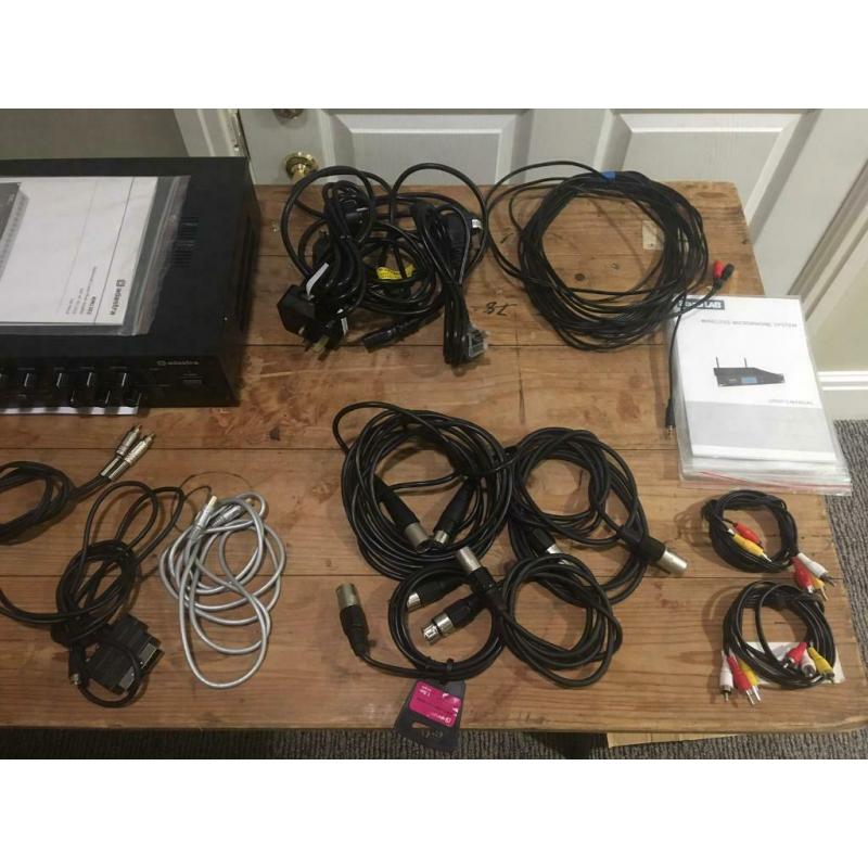 Amp sound system Mike job lot
