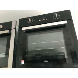 Black CDA 60cm by 60cm integrated electric grill & fan assets ovens with guarantee