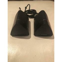 Portable Wireless Bluetooth Stereo Speakers - August MS515 - Two Unit Stereo Set