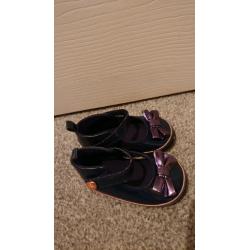 Ted baker navy shoes 3-6 months, can post