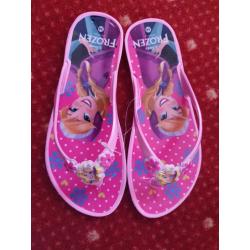 Kids Disney frozen flip flops sandals beach