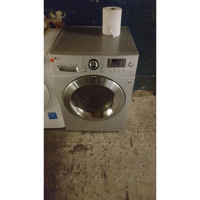 SILVER LG 8KG WASHER DRYER COMBO 2 IN 1