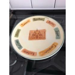 Large hand painted Indian spice inspired plates