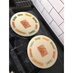 Large hand painted Indian spice inspired plates