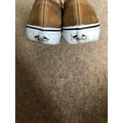 Tan Vans, size 5