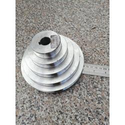 5 step motor v-belt pulley lathe, drill