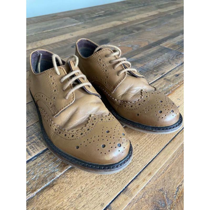 Boy?s ?Next? tan leather brogues / wedding shoes. Size 13