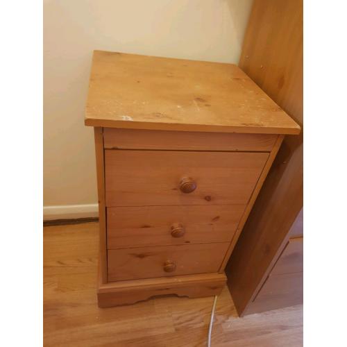 REDUCED- Wooden Bedside Cabinet