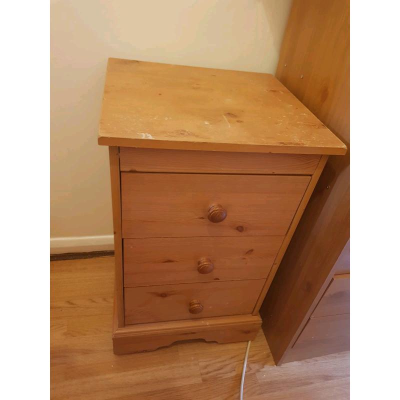 REDUCED- Wooden Bedside Cabinet