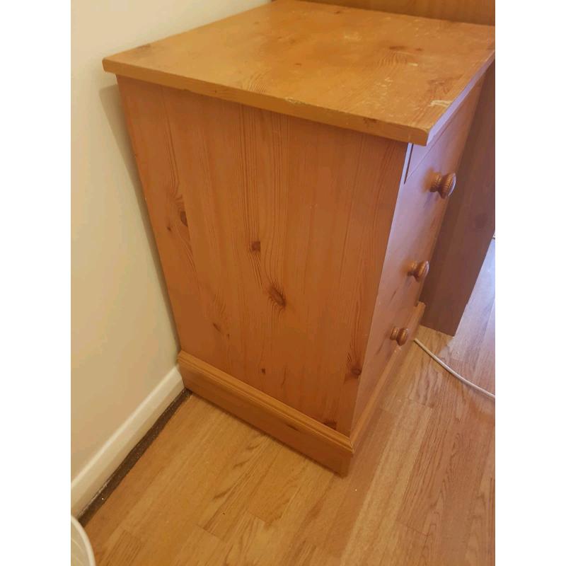 REDUCED- Wooden Bedside Cabinet