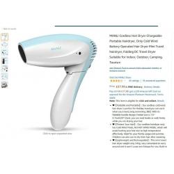 ?New?Cordless Hair Dryer, cold wind??10, with Purchase price ?37.99?