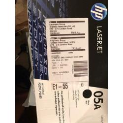 HP Lazer printer and cartridges