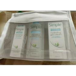 Simple water boost skincare set, large size BNWT