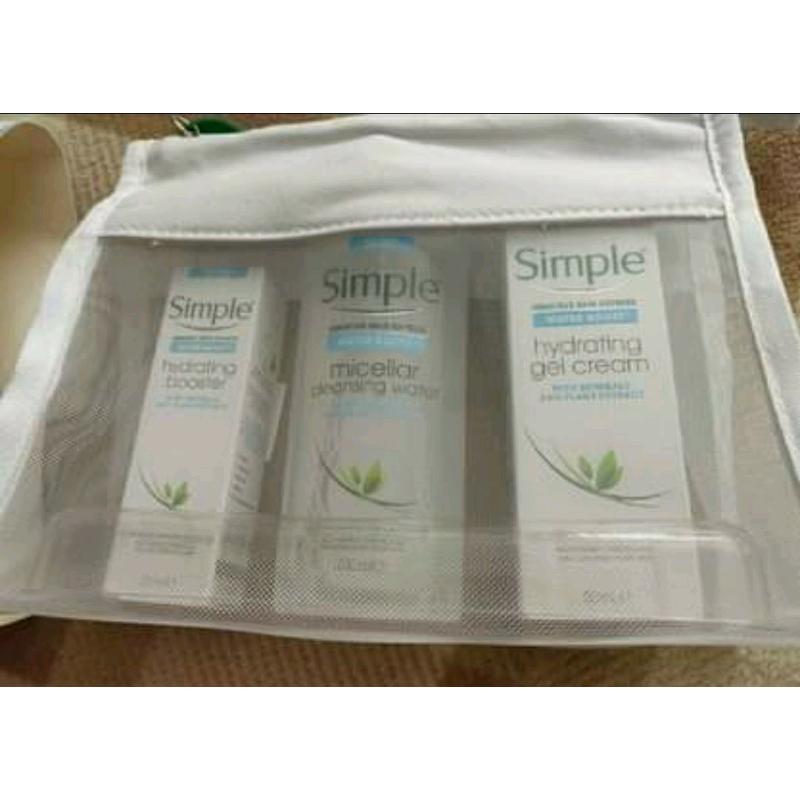 Simple water boost skincare set, large size BNWT