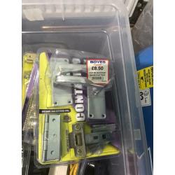 Assorted doorhandles hinges and locks