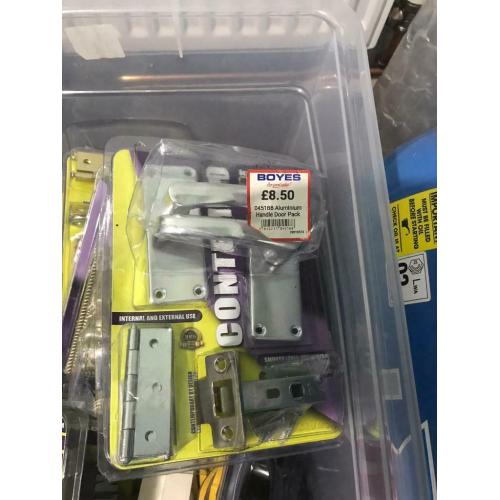 Assorted doorhandles hinges and locks