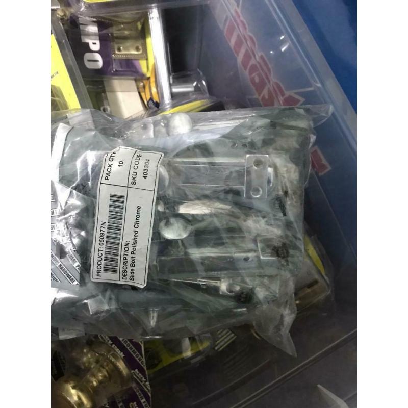 Assorted doorhandles hinges and locks